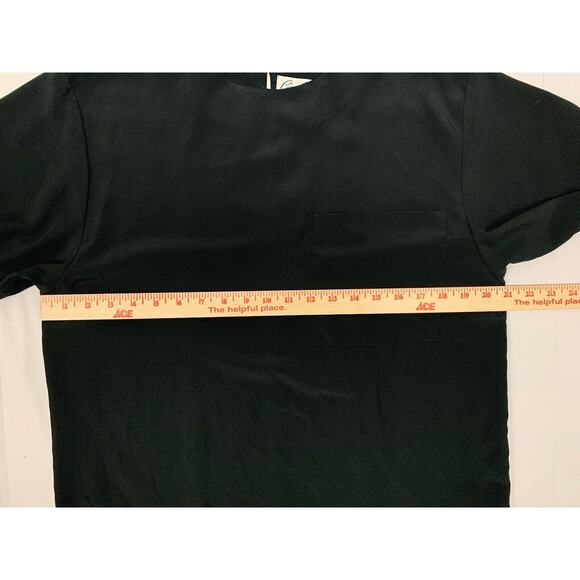 Vintage Ginger Meggs Women’s Short Sleeve Silky Top Chest Pocket Black M - Picture 7 of 11
